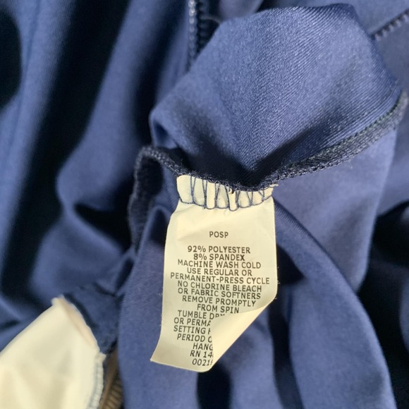 Katherine Way Dress Womens XS Navy Blue Stretch Pullover Pockets Quarter Zip USA - Picture 8 of 10